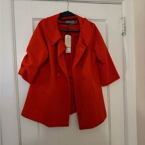 Darling Vibrant Orange Swing Coat